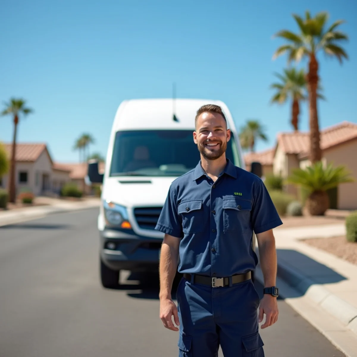 Madrid Plumbing branded service van in Buckeye, Arizona